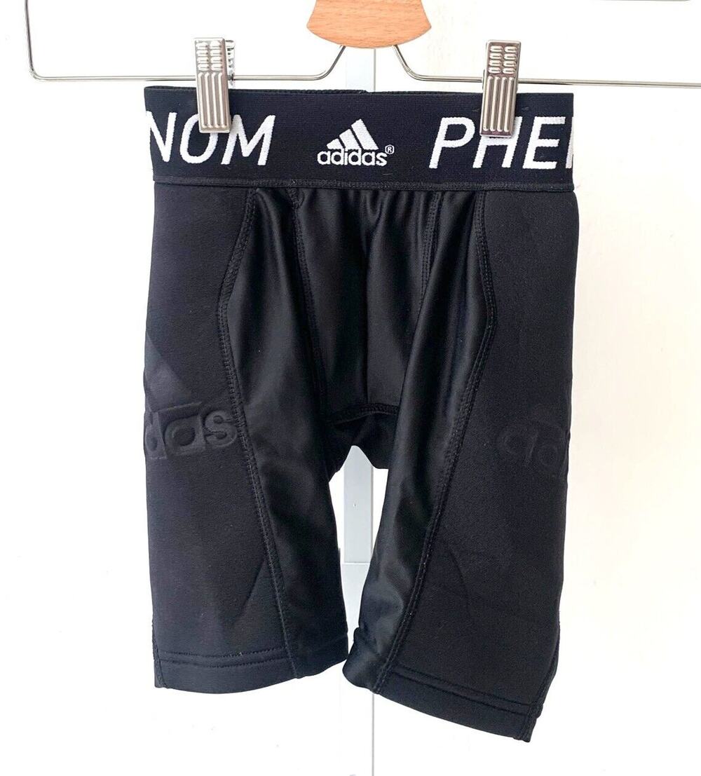 ADIDAS Size XS Phenom Slider Shorts Base Layer Bottoms Baseball Boys Black